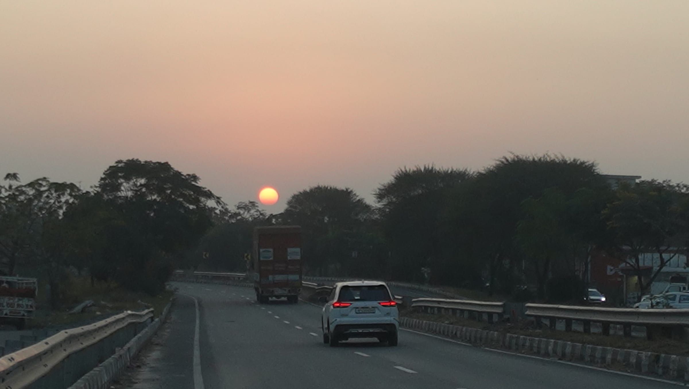 Chandigarh (India) just befor dusk in November 2025.